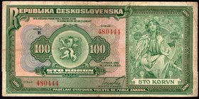 Czechoslovakia 100 Korun 1920 Very Rare

P# 17a; # 480444