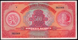 Czechoslovakia 500 Korun 1929 Rare

P# 24a; # F 302369; XF