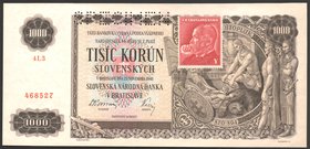 Czechoslovakia 1000 Korun 1940 Specimen RARE

P# 56s; UNC-; Stamp; RARE!