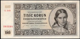 Czechoslovakia 1000 Korun 1945 Specimen

P# 74s; Specimen; UNC