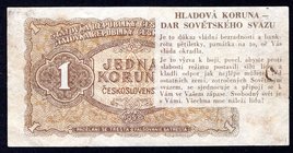 Czechoslovakia 1 Koruna 1953 Hladová Koruna (Political Propaganda)

VF