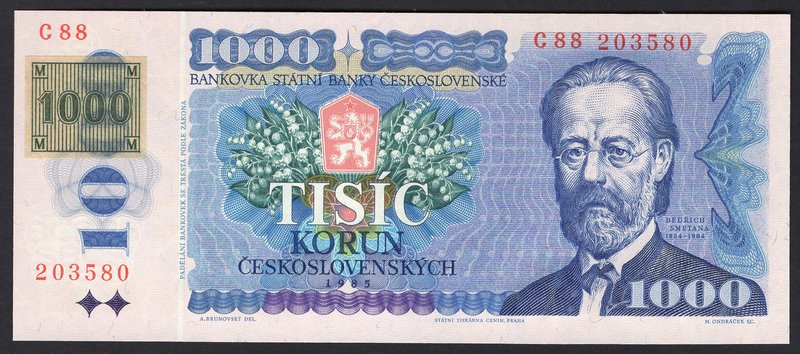 Czechoslovakia 1000 Korun 1985 - 1993 RARE

P# 3a; № C 88 203580; UNC; Stamp; ...