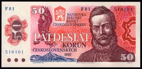 Czechoslovakia 50 Korun 1987

P# 96a; # F 81 518101; UNC