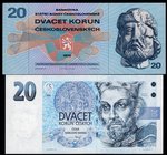 Czechoslovakia & Czech Republic Lot of 2 Banknotes

20 Korun 1970 (1971) & 1994