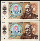 Czechoslovakia Lot of 2 Banknotes with Consecutive Numbers

10 Korun 1986; # J 03 097549 & 097550; UNC
