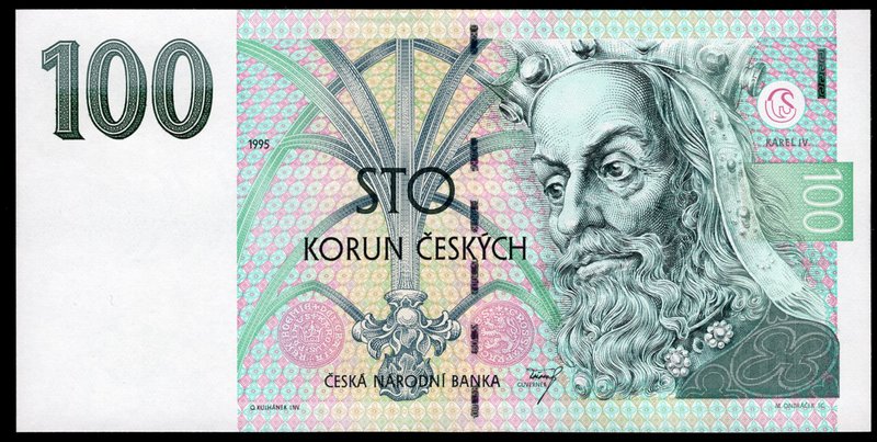 Czech Republic 100 Korun 1995 Error / Chybotisk

P# 12; Without Watermark on t...