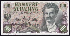 Austria 100 Shilling 1960 RARE

P# 138; № A 642388 L; XF; "J. Strauss"; RARE!