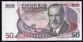 Austria 50 Shilling 1986

P# 149; № N 323437 E; UNC; "Sigmund Freud"