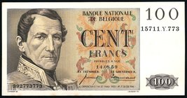 Belgium 100 Francs 1957 RARE

P# 129c; № 392773773; XF+; RARE!