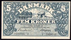 Denmark 5 Kroner 1942 RARE

P# 30; aUNC; RARE!