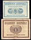 Estonia Lot of 2 Banknotes 1919

50 Penni, 1 Mark; P# 42a, 43a; VF-AUNC