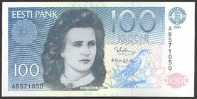 Estonia 100 Krooni 1991 Rare

P# 74; № AB 571050; UNC; RARE!