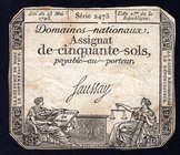 France 50 Sols 1793

P# A70b; VF