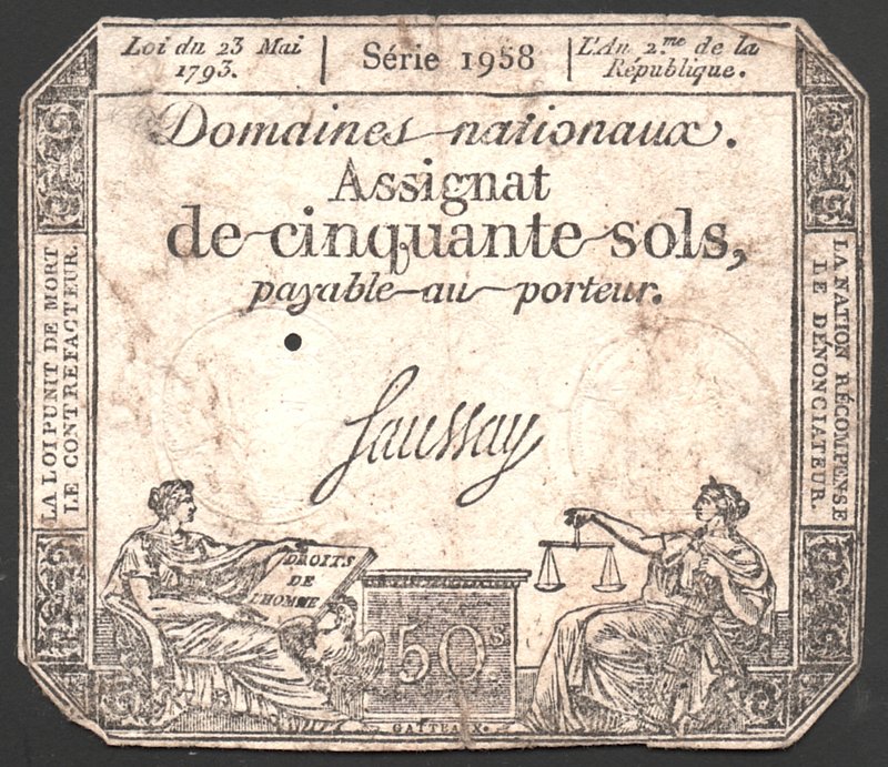 France 50 Sols 1793

P# A70b