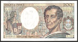 France 200 Francs 1992 RARE

P# 155; № 2606340843; aUNC; "Montesquieu"; RARE!