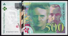 France 500 Francs 1994

P# 160; № P 025871675; XF+; "Pierre & Marie Curie"