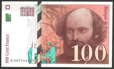 France 100 Francs 1997

P# 158; № H 007744135; UNC; "Paul Cezanne"