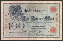 Germany - Empire 100 Mark 1907 RARE

P# 30; № 7405524C