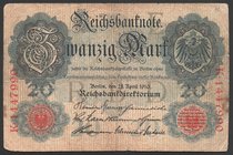 Germany - Empire 20 Mark 1910 Watermark Rare

P# 40c; № K1447990