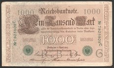Germany - Empire 1000 Mark 1910 7 Digit

P# 45b; № 7805808C