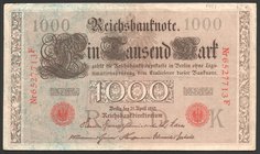 Germany - Empire 1000 Mark 1910 7 Digit

P# 44b; № 6527713F