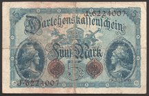 Germany - Empire 5 Mark 1914 7 Digit

P# 47b; № J6224007