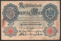 Germany - Empire 20 Mark 1914 6 Digit

P# 46a; № L350587