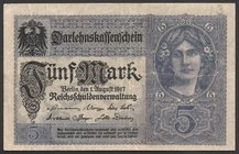Germany - Empire 5 Mark 1917 7 Digit

P# 56a; № P2656939