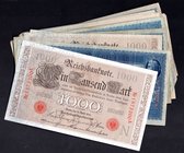 Germany - Empire Lot of 20 Banknotes

100 Mark 1910; Complete Litra Form "A" to "G" (7 Pcs) & 1000 Mark 1910 Different Comninations of Litras (13 Pc...