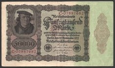 Germany - Weimar Republic 50000 Mark 1922

P# 80; № C07887682