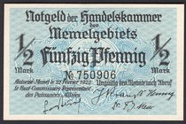 Germany - Weimar Republic Memel 1/2 Mark 1922 Notgeld

P# 1; #750906; AUNC