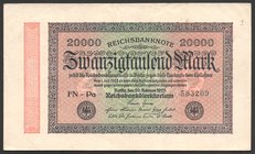 Germany - Weimar Republic 20000 Mark 1923 Wavy Lines

P# 85f; № FN-Pa563209; AUNC
