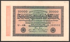 Germany - Weimar Republic 20000 Mark 1923

P# 85a; № U-UB103891; AUNC