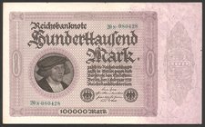 Germany - Weimar Republic 100000 Mark 1923

P# 83a; № 20n080428