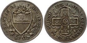 Switzerland Vaud 5 Batzen 1827 BEL

KM# 21; Silver; Well Preserved Coin!