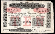 India 10 Rupees 1916

P# A10b; p/h; F/VF