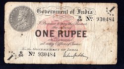 India 1 Rupee 1917

P# 1g; F
