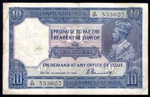 India 10 Rupees ND

P# 7a; Spike Holes; F/VF