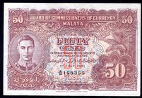 Malaya and British Borneo 50 Cents 1941

P# 10b; XF