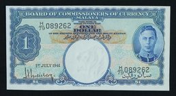 Malaya and British Borneo 1 Dollar 1941

P# 11; # H/49 089262