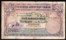 Palestine 500 Mils 1929

P# 6b; F