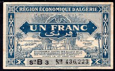 Algeria 1 Franc 1944

P# 98a; VF