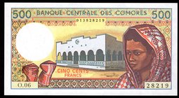 Comoros 500 Francs 1994

P# 10b; UNC