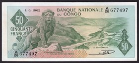 Congo 50 Francs 1962 RARE

P# 5; UNC; RARE!