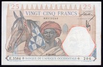 French West Africa 25 Francs 1942 RARE

P# 27; XF