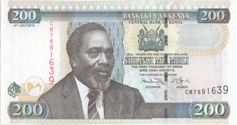 Kenya 200 Shillings 2010

P# 49(e); 144x76mm; UNC