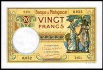 Madagascar 20 Francs 1937 - 1947 (ND)

P# 37; UNC