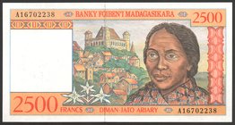 Madagascar 2500 Francs 1998

P# 81; № A 16702238; UNC
