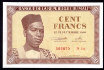 Mali 100 Francs 1960

P# 2; VF+