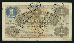 Mozambique 1 Escudo 1919

P# R11A; # 022,480